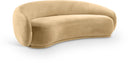 Emery 95" Velvet Upholstered Sofa - Camel