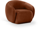 Emery Velvet Upholstered Accent Chair - Cognac
