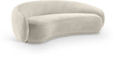 Emery 95" Velvet Upholstered Sofa - Cream