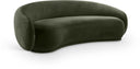 Emery 95" Velvet Upholstered Sofa - Green