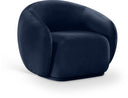 Emery Velvet Upholstered Accent Chair - Blue