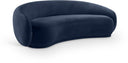 Emery 95" Velvet Upholstered Sofa - Blue