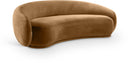Emery 95" Velvet Upholstered Sofa - Saddle