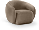 Emery Velvet Upholstered Accent Chair - Taupe