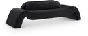 Austin 107" Velvet Upholstered Sofa - Black