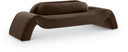 Austin 107" Velvet Upholstered Sofa - Brown