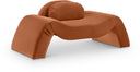 Austin Velvet Upholstered Accent Chair - Cognac