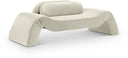 Austin 87.5" Velvet Upholstered Loveseat - Cream