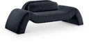 Austin 87.5" Corduroy Upholstered Loveseat - Black