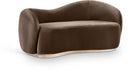 Gustavo 72.5" Velvet Upholstered Loveseat - Brown