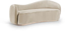 Gustavo 92.5" Velvet Upholstered Sofa - Cream