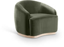 Gustavo Velvet Upholstered Accent Chair - Green