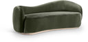 Gustavo 92.5" Velvet Upholstered Sofa - Green