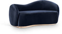 Gustavo 72.5" Velvet Upholstered Loveseat - Blue