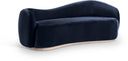 Gustavo 92.5" Velvet Upholstered Sofa - Blue