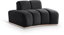 Jace Velvet Upholstered Accent Chair - Black