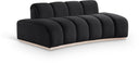 Jace 78.5" Velvet Upholstered Loveseat - Black