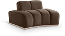 Jace Velvet Upholstered Accent Chair - Brown