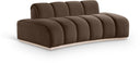 Jace 78.5" Velvet Upholstered Loveseat - Brown