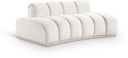 Jace 78.5" Velvet Upholstered Loveseat - Cream
