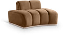 Jace Velvet Upholstered Accent Chair - Saddle