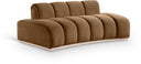 Jace 78.5" Velvet Upholstered Loveseat - Saddle