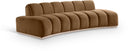 Jace 106" Velvet Upholstered Sofa - Saddle
