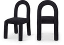 Amari Chenille Fabric Upholstered Dining Chair - Black