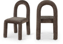 Amari Chenille Fabric Upholstered Dining Chair - Brown
