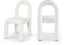 Amari Chenille Fabric Upholstered Dining Chair - Cream