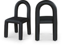 Amari Vegan Leather Upholstered Dining Chair - Black