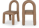 Amari Vegan Leather Upholstered Dining Chair - Brown