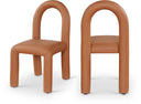 Amari Vegan Leather Upholstered Dining Chair - Cognac