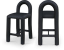 Amari Vegan Leather Upholstered Counter Stool - Black