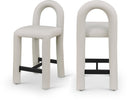 Amari Vegan Leather Upholstered Counter Stool - Taupe