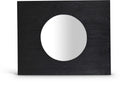 Optic Oak Wood Frame Mirror - Black