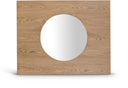 Optic Oak Wood Frame Mirror - Natural