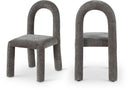 Amari Chenille Fabric Upholstered Dining Chair - Grey