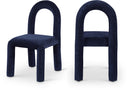 Amari Chenille Fabric Upholstered Dining Chair - Blue