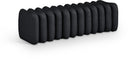 Atticus Vegan Leather Upholstered Bench - Black