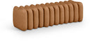 Atticus Vegan Leather Upholstered Bench - Cognac