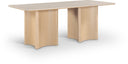 Corvina 78" Travertine Sintered Stone Top And Oak Veneer Base Dining Table - Natural