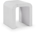Toulon Oak Veneer End / Side Table - White