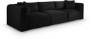 Shaggy 109" Corduroy Performance Fabric Upholstered Modular Sofa - Black