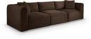 Shaggy 109" Corduroy Performance Fabric Upholstered Modular Sofa - Brown