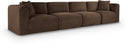 Shaggy 140" Corduroy Performance Fabric Upholstered Modular Sofa - Brown