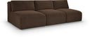 Shaggy 93" Corduroy Performance Fabric Upholstered Modular Sofa - Brown