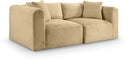 Shaggy 78" Corduroy Performance Fabric Upholstered Modular Loveseat - Camel