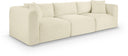 Shaggy 109" Corduroy Performance Fabric Upholstered Modular Sofa - Cream