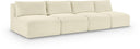 Shaggy 124" Corduroy Performance Fabric Upholstered Modular Sofa - Cream